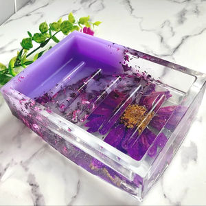 Porte-savon en résine époxy, forme personnalisée, couleur personnalisée, vente chaude, porte-savon en résine de haute qualité - Product Image 1