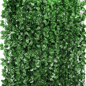 Lot de 12 guirlandes murales artificielles en lierre, fausse vigne en PE, verdure tombante <span class=keywords><strong>pour</strong></span> la décoration de la maison, mariages, cafés, balcons, paniers - Vente en gros - Product Image 1