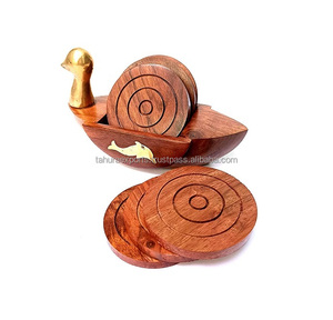 Alfombrillas y almohadillas para uso doméstico Diseño único antiguo Última venta Posavasos de madera personalizado de madera de lujo moderno - Product Image 4