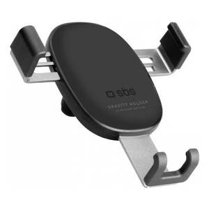 Soporte para Teléfono Móvil para Auto TESUPPCLIPGRAVK, Negro y Plateado, con Fijación por Gravedad - Product Image 1