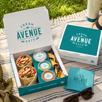 Boîtes à lunch personnalisées avec logo AT PACK |   Boîtes d'emballage alimentaire jetables pour wraps, sandwichs et restaurants