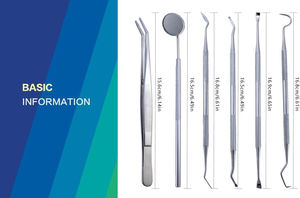 Ensemble d'examen dentaire en acier inoxydable, équipement d'hygiène buccale multifonctionnel pour le nettoyage des dents, le remplissage par SurgiRight Instrument - Product Image 3