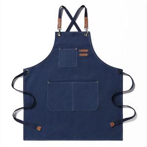 Customized Leather Canvas <b>Aprons</b>, <b>Waterproof</b>, Oil-proof and Stain-proof <b>Aprons</b> Suitable for Beverage Sho - Product Image 5