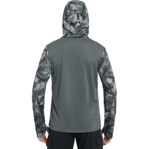 Camisas de Pesca con Capucha para Hombre, Hechas a Medida, Sublimadas, con Protección Solar UPF 50, de Poliéster/Algodón, Transpirables y de Secado Rápido - Product Image 2