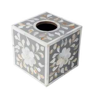 Porte-boîte à mouchoirs décoratif en incrustation d'os dernier modèle pour la vaisselle à utiliser pour la maison et l'hôtel Serviette décorative en incrustation d'os faite à la main - Product Image 4
