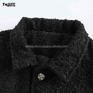 Custom <b>Men's</b> Winter Wool Sherpa Style Full-Zip Fleece <b>Jacket</b> High Quality Long Sleeve Turn-Down Collar Outdoor Zipper <b>Fur</b> - Product Image 6