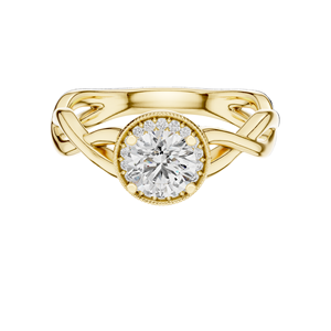 Bague de fiançailles pour femme avec halo de diamants de laboratoire ronds de 0,79 CT, VVS-VS EF CVD, or 18 carats, 14 carats, 10 carats et argent 925, rose - Product Image 2