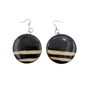 ต่างหูเรซินอีพ็อกซี่สุดหรูสำหรับผู้หญิงดีไซน์ทันสมัยพร้อมรูปแบบศิลปะลายดอกไม้สำหรับเครื่องประดับสไตล์รัก - Product Image 4