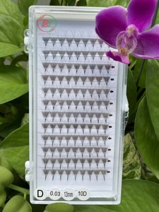 Extensions de cils longs en faux vison naturel faites à la main de haute qualité, épaisseur 0,12 mm, non collantes, volume CC, plateaux de cils en éventail T&T - Product Image 2