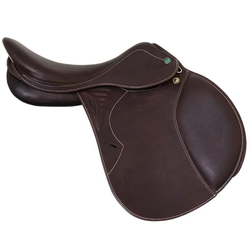 Cavalo sela de couro adestramento Com Bolsos Plastic Dressage Saddle Pad Inglês horse racing produtos da Índia