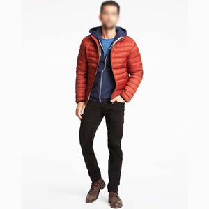 OEM Hombres High Street Style Invierno Chaqueta Puffer Capucha Burbuja Manga Larga Personalizado Cremallera Lateral Bolsillos Impermeable Revestimiento Frontal - Product Image 3