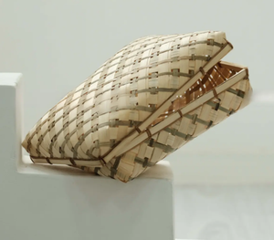 Green Striped Bamboo Gift Box-Rectangular Natural <b>Laminate</b>, Vietnam | VIET FARGIMEX - Product Image 4