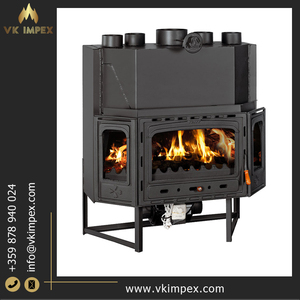 Caissons de chauffage ambiant de haute qualité 8kW Design moderne unique 2.4 Kg/h consommation de carburant excellente cheminée à bois - Product Image 2