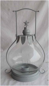 Lanterne suspendue en verre créative avec poignée en métal pour la décoration décorative du Ramadan Eid au prix de gros du fournisseur indien - Product Image 2