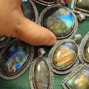 จี้รูปวงรีทำจากเงินเยอรมันสำหรับเป็นของขวัญเครื่องประดับแหวนคริสตัล - Product Image 1