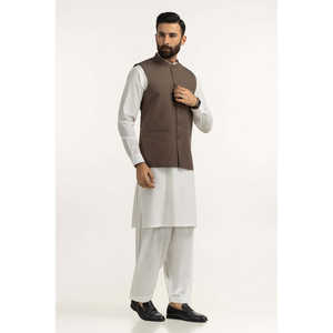 Chaleco Formal de Cuero para Hombre con Cuello Mao, Estilo Regular, WC-STY25-025, para Otoño, con Exterior de Lona y Poliéster - Product Image 4