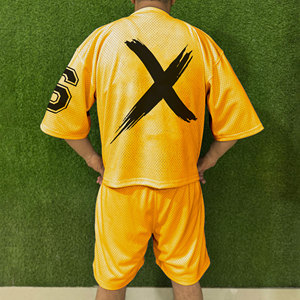 Custom Design Summer Basketball Uniform <b>Set</b> for Men Breathable Fabric Quick Dry Shorts Sleeveless Jersey OEM High Street Style - Product Image 1