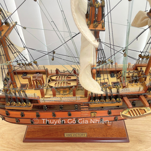 HMS VICTORY LORD HORATIO NELSON Model kapal tinggi dicat pola nampan kayu Nautika DIY rumah furnitur kerajinan tangan kayu - Product Image 5