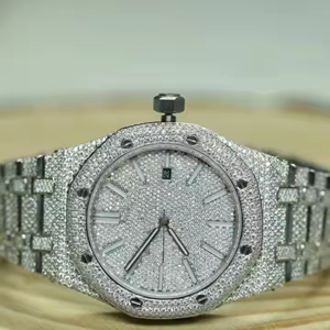 Nouvelle montre personnalisée Hiphop de luxe VVS Moissanite Montre-bracelet en diamant de qualité supérieure pour hommes - Product Image 2