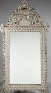 Miroir mural mauresque artisanal, motif floral - Product Image 2