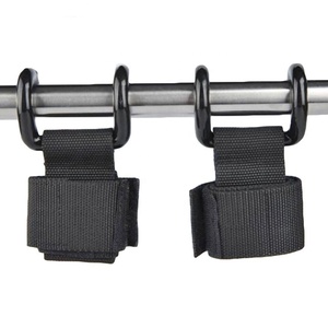 Hot Selling <b>Weight</b> Lifting Straps-Hook Iron-Mat Adjustable Neoprene Wrist Support-Brace For Gym Use-Universal Fit-Black - Product Image 6