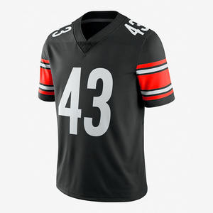 Camiseta de Entrenamiento de Fútbol Americano Personalizada, Malla Roja, Cuello en V, Manga Corta, Transpirable, Antibacteriana y Ligera - Product Image 6