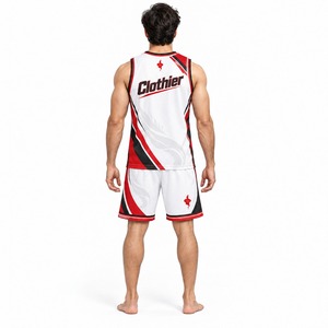 Vêtements de sport légers et respirants pour l'entraînement en équipe et la compétition avec service OEM, uniforme de basket-ball pour hommes, maillot et short athlétiques - Product Image 2