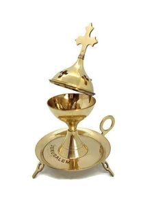 European Stylish Gold-Coated Incense Burner Cross <b>Top</b> Lavender for Religious <b>Festival</b> Holiday Decoration <b>Top</b> Incense Burner - Product Image 5