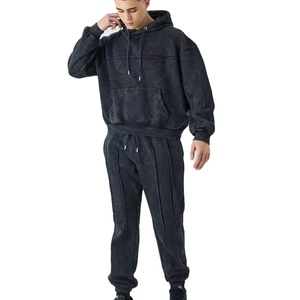 Nouveauté Survêtement Décontracté Lavage à l'Acide Personnalisé pour Hommes Survêtements Lavage à l'Acide Prix de Gros Survêtements Lavage à l'Acide pour Adultes - Product Image 1