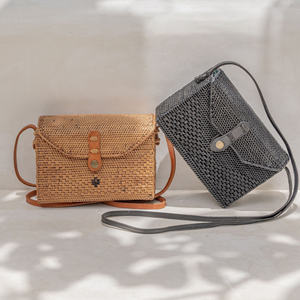 Sacs pour femmes au prix le plus bas, fabriqués en usine au Vietnam, sac à main en rotin naturel, pochette. - Product Image 5