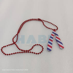 Collier chaîne en acier inoxydable avec design imprimé personnalisé, forme de lame de rasoir professionnelle, réutilisable, durable, de haute qualité - Product Image 2