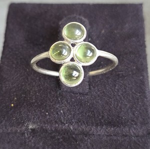 Women's Prehnite Band <b>Ring</b>, Handcrafted 925 <b>Silver</b> Trendy Ethnic Design, Fashion Jewelry Gift OEM Available - Product Image 4