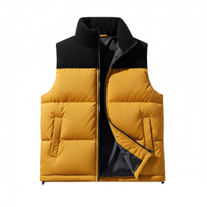 Gilet matelassé coupe-vent pour homme, décontracté, sans manches, chaud, col montant, plusieurs poches, OEM, veste d'hiver de qualité supérieure pour l'extérieur - Product Image 1