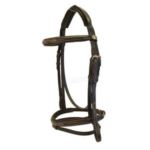 Bride de cheval en cuir véritable de haute qualité avec rembourrage doux pour les sports équestres. - Product Image 5