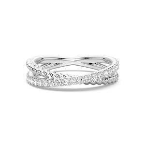 18K Gold Wedding Band with Round Cut Moissanite Diamond Elegant 18K Gold <b>Ring</b> - Product Image 5