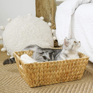 ตะกร้าทรงสี่เหลี่ยมมีด้ามจับตะกร้าเก็บของอุปกรณ์จัดระเบียบในบ้านที่สวยงามมากขายส่งพร้อมให้เลือก - Product Image 3