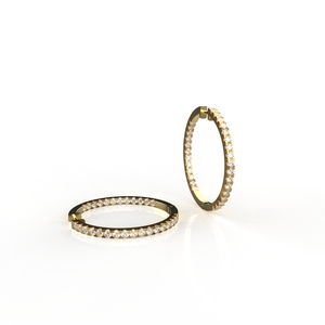 ตุ้มหูประดับเพชรทอง18K avarta สำหรับผู้หญิงและผู้หญิง - Product Image 2