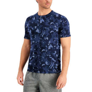 T-Shirt da Allenamento Blu Tinta Unita per Uomo ID Ideology, Taglia 3X, Tessuto Lavorato a Maglia Birdseye con Logo Stampato in Sublimazione - Product Image 1