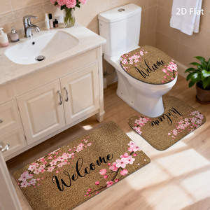 Custom Printed Bath <b>Mat</b> <b>Bathroom</b> Rug <b>Set</b> for <b>Bathroom</b> Non-Slip Shower Curtain Bath <b>Mat</b> - Product Image 1
