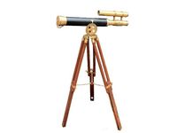 Télescope classique en métal et bois, fait main, avec trépied en bois auto-adhésif et écologique, pour décoration nautique, salon et bureau