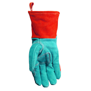 Guantes de trabajo de cuero de diseño personalizado de alta calidad Precio al por mayor Guantes de trabajo de soldadura de cuero de dedo completo - Product Image 4