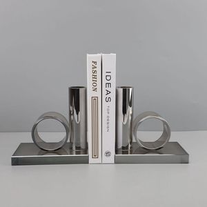 Porte-livres en métal moderne, design minimaliste, base antidérapante robuste, idéal pour les étagères de bureau et de maison contemporaines - Product Image 4