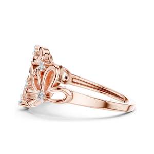 0.088 CT Lab Diamond Floral <b>Ring</b> for Women VVS-VS EF Clarity 18KT, 14KT, 10KT Gold & 925 <b>Silver</b> Rose, Yellow, White Gold - Product Image 6