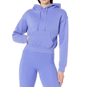 Conjunto de sudaderas con capucha recortadas de ropa de calle de diseño personalizado Conjunto de sudaderas con capucha recortadas de mujer de calidad superior superventas - Product Image 2