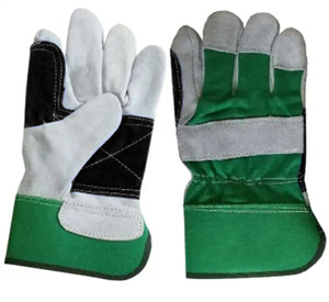 Gants de gréeur canadiens de qualité supérieure Gants de travail en coton haute performance Cuir de vache fendu de haute qualité pour la sécurité du jardinage - Product Image 5