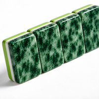 Tuiles de Mahjong Vert Forêt avec 160 tuiles en acrylique et finition polie miroir pour les soirées de jeu à quatre joueurs, vente en gros