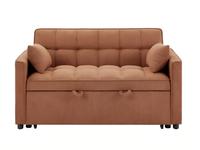 Sofá Cama Extraíble de Tela Moderna, Sofá Convertible de 2 Plazas con Reposabrazos para Sala de Estar