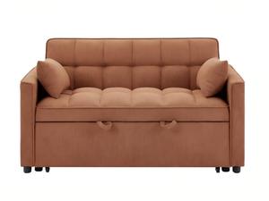 Sofá <span class=keywords><strong>Cama</strong></span> Extraíble de Tela Moderna, Sofá Convertible de 2 Plazas con Reposabrazos para Sala de Estar - Product Image 3