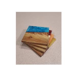 Dessous de verre carré en bois de résine de table pour boissons de couleur jaune pour une utilisation à la main au meilleur prix artisanat naturel - Product Image 5