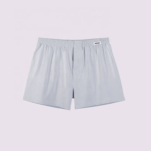 Bóxer de punto de algodón y LICRA personalizado al por mayor para hombre, ropa interior cómoda, suave y clásica, transpirable, antibacteriano, para - Product Image 3